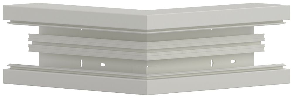 Angle extérieur tehalit BR 85×130mm, couvercle 80mm, blanc trafic