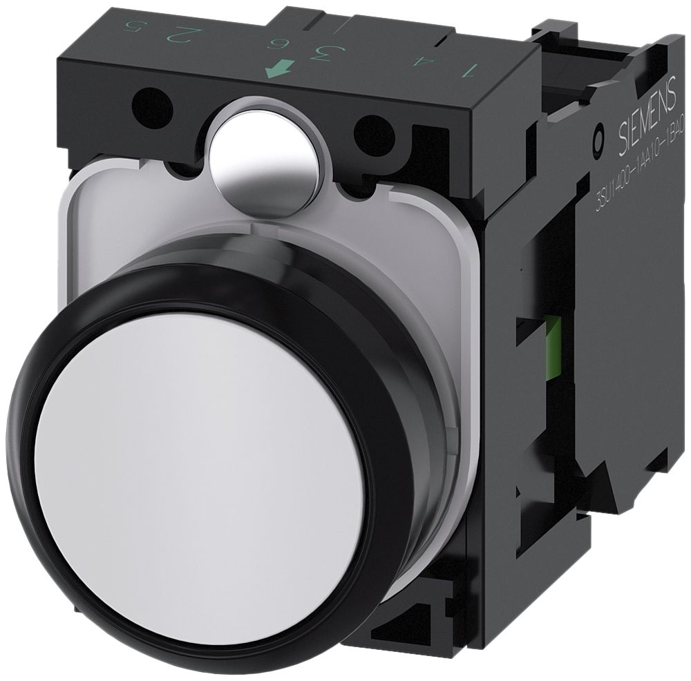 Drucktaster Siemens SIRIUS ACT Halter 1S weiss Kunststoff
