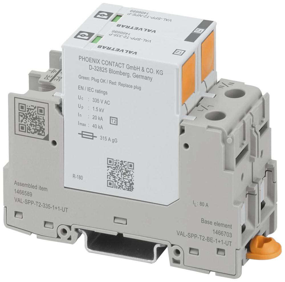 Parasurtension PX VAL-SPP-T2-335-1+1-UT TN-S 2L 240V 315A 80A 2UM