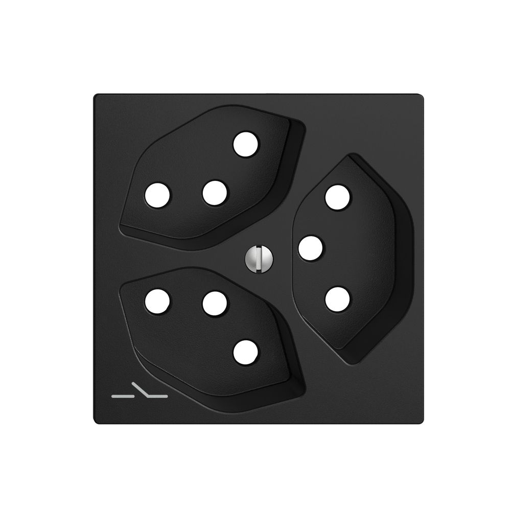 Plaque frontale 3×T13,S EDIZIOdue noir