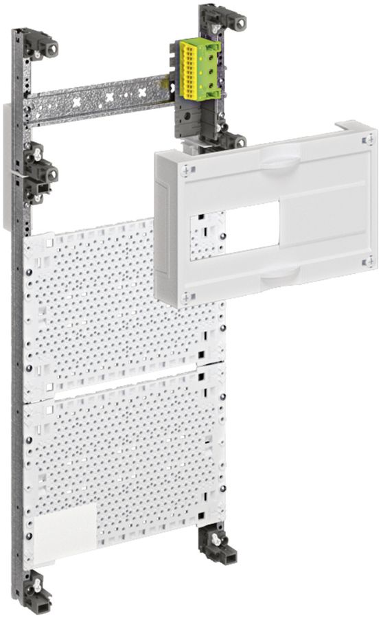 Travée Media Hager pour armoire distribution AP 4 rangées, 1 rangée modulaire