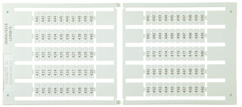 Etichetta di marcaggio 5×12mm senza marcare, 5 carte da 100