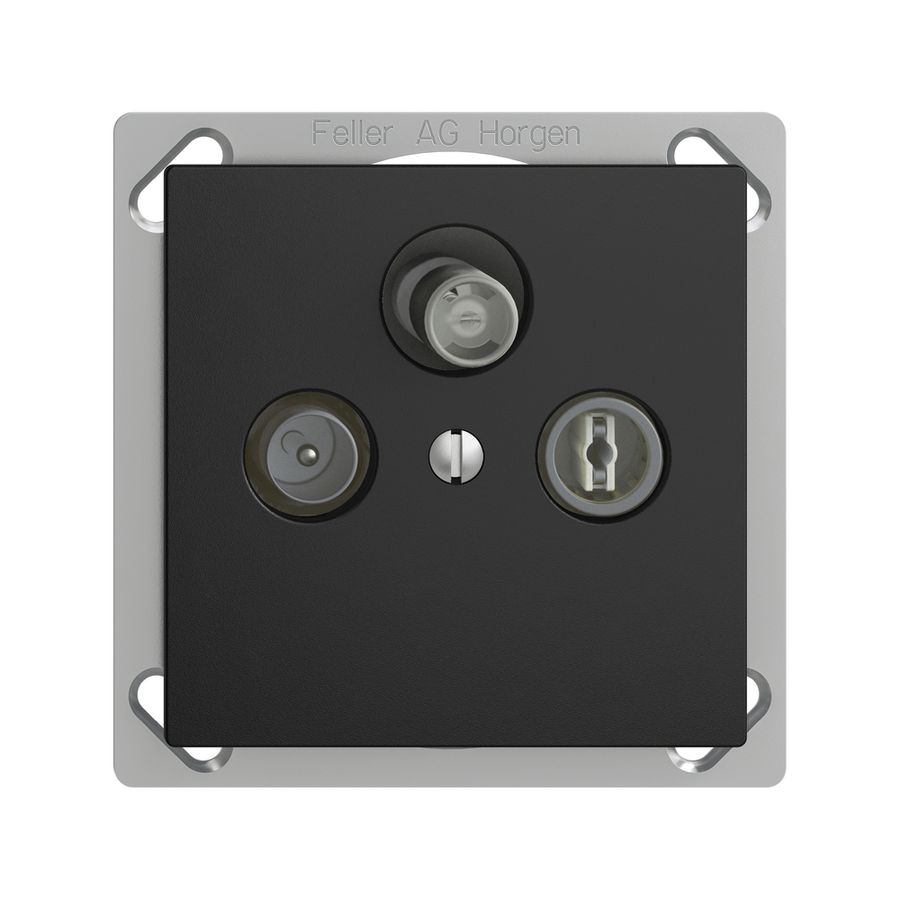 Prise d'antenne INC SAT DB52 EDIZIOdue noir avec IEC/F