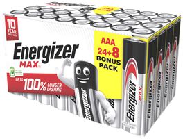 Batterie Alkali Energizer Max Micro (AAA) LR03, 1.5V, 2800mAh, Box à 32Stück