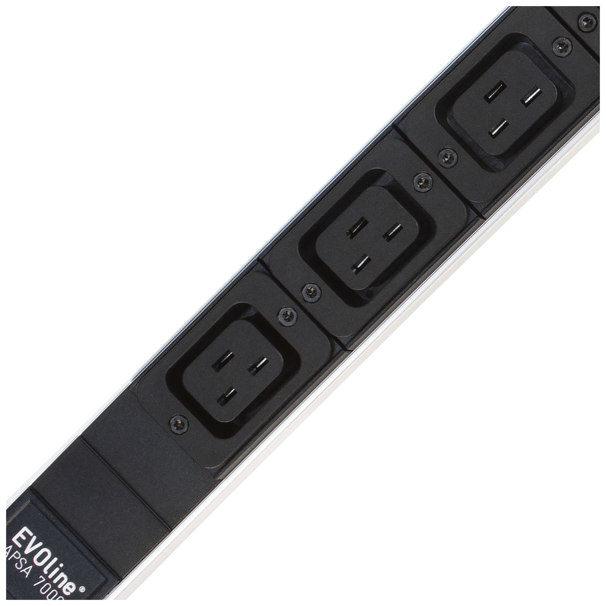 Steckdosenleiste A. Steffen 19" 1HE 6×C19 3m silber/schwarz