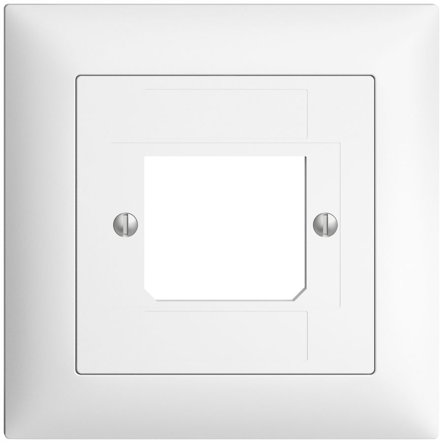 Frontset EDIZIOdue weiss 88×88mm 1×TT 3×RJ