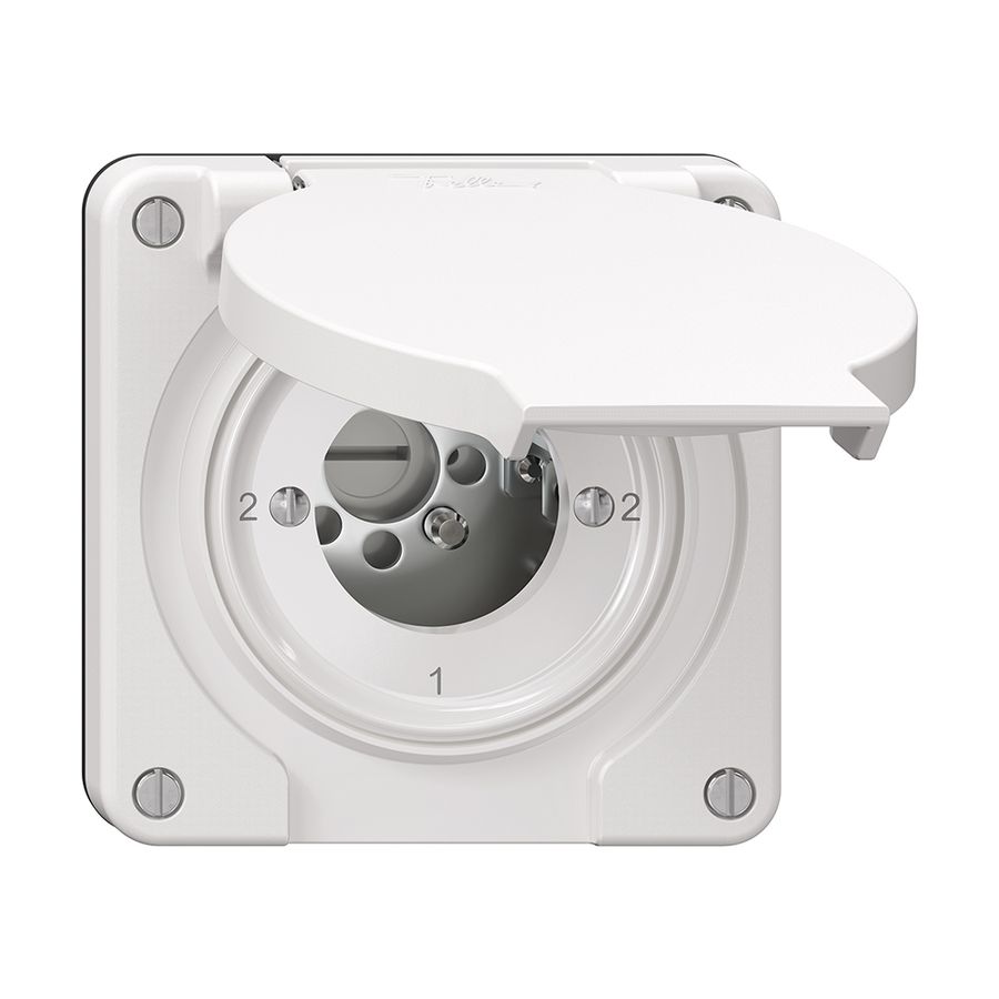 Interrupteur rotatif NEVO N.CO 3/1L, sans cylindre, KS, 2-1-2-1, blanc