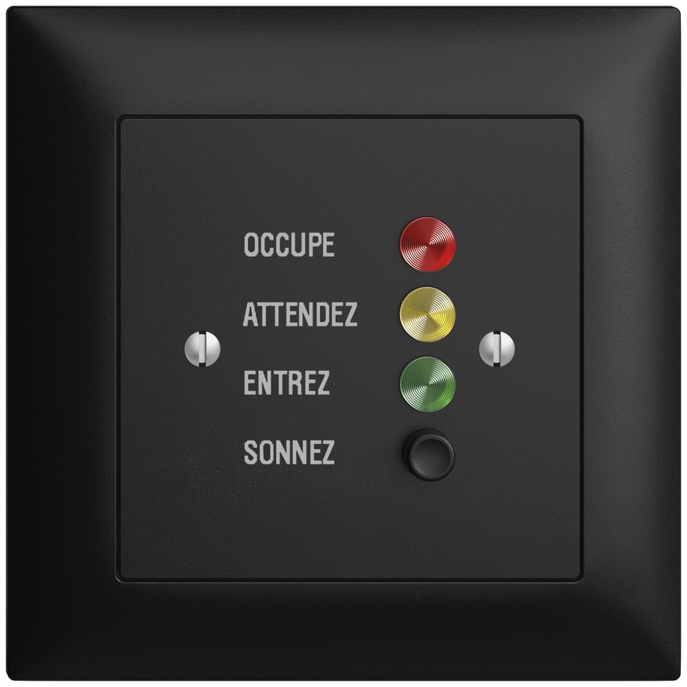 Station de porte ENC EDIZIOdue pour signaux d'appel, noir