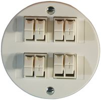 Presa audio Standard P 4×bianco morsetto per 4 altoparlante