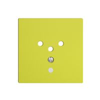 Frontplatte EDIZIOdue T12 lemon 60×60mm mit Linse für Steckdose