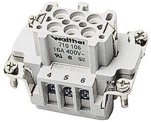 Buchseneinsatz B6 0.5…2.5mm² 20…14AWG, mit Drahtschutz 1…6