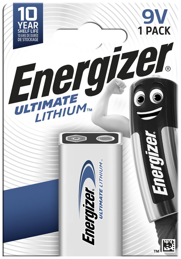 Pila Energizer Ultimate litio 9V, L522, blister a 1 pezzo