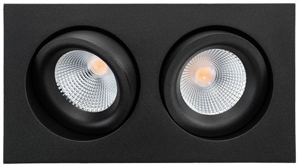 Downlight LED SG Junistar Lux Square 2×7W 1160lm 927 IP20/IP44 42° VAR 175×95 no