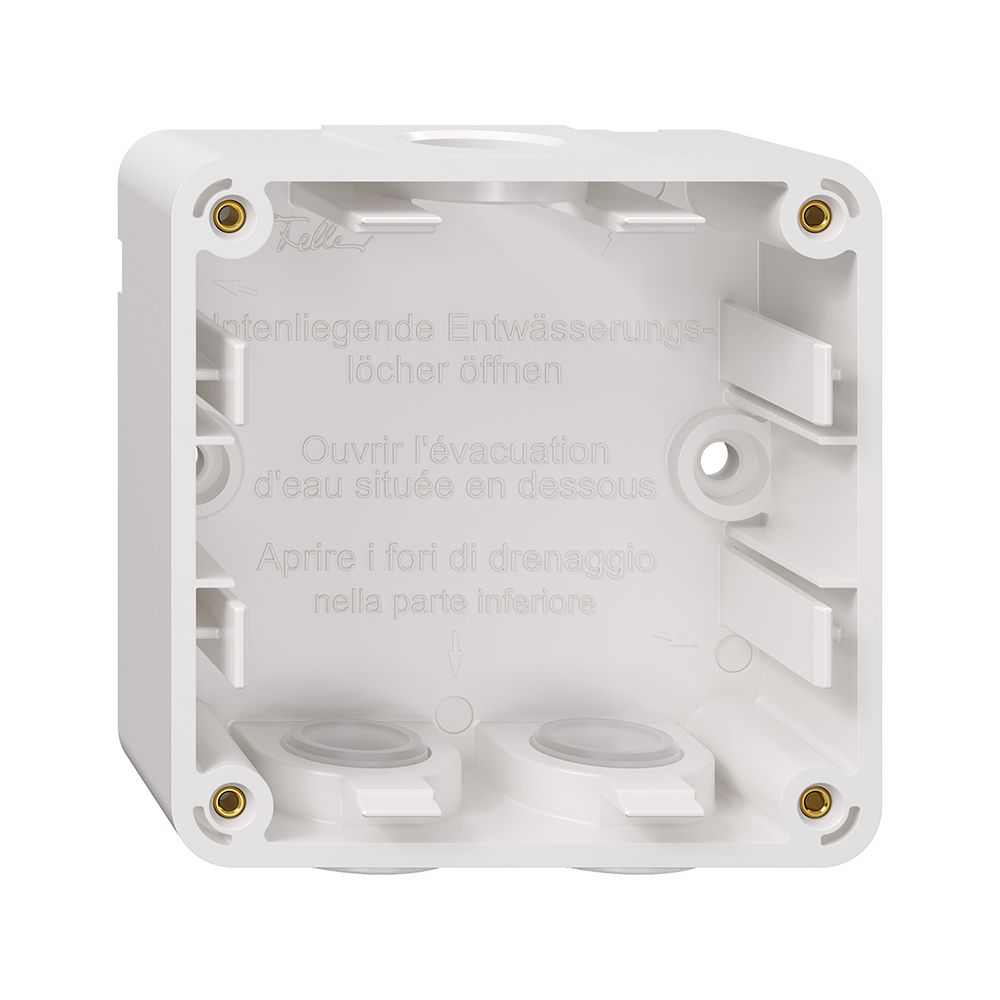 Partie inférieure de boîtier NAP NEVO, 1×1, a.joint, H=35mm, 3×M20, 87×87mm, bc