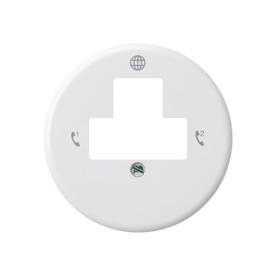 Disque frontal basico pour prise de retour 2 DSL blanc