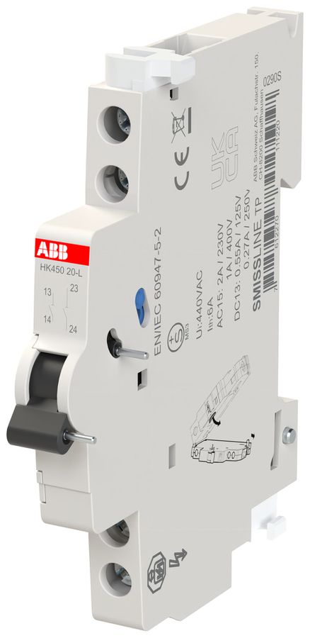 Contatto ausiliario ABB SMISSLINE CLASSIC HK45020-L, 2Ch, 6A/230V, a sinistra