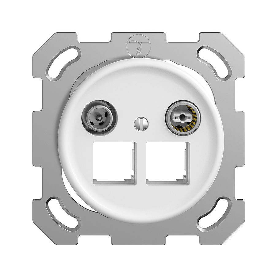 UP-Multimediadose Sdue QM EASYNET 4dB, f.2×RJ45 S-One, weiss