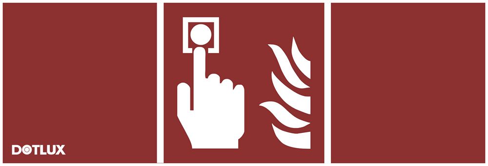 Piktogramm DOTLUX EXITflat Handfeuermelder, für 3649