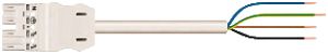 Câble de raccordement WINSTA MIDI 4×1.5mm² 16A 400V 1m cod.A fiche/libre blanc