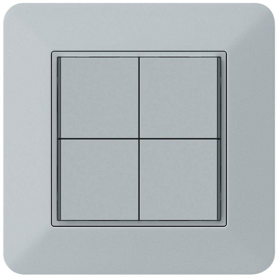 Poussoir KNX ENC KTR 4×touches 4×points actionnables LED gris