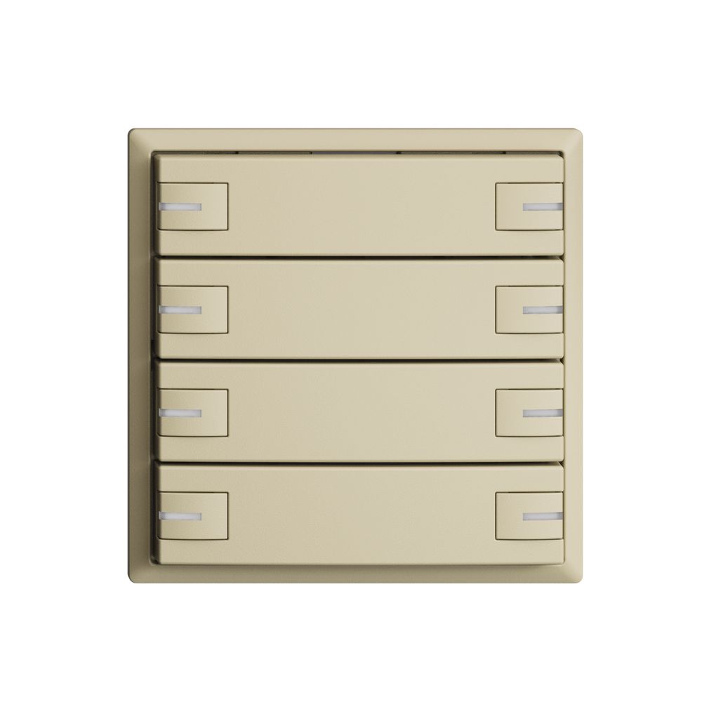 Poussoir ENC KNX 8× EDIZIOdue vanille RGB avec LED