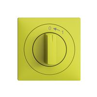 Frontset EDIZIOdue 0<-1 lemon 60×60mm für Schwenktaster