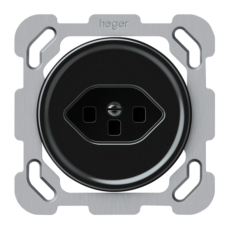 Presa INC origin 1×tipo 23 16A 230V 77×77mm nero