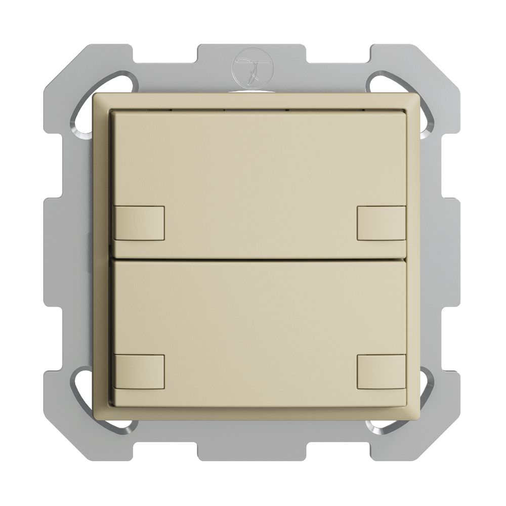 UP-KNX-Taster RGB EDUE, 250mW, o.LED, 2×Taste, 2×Tastenb., van