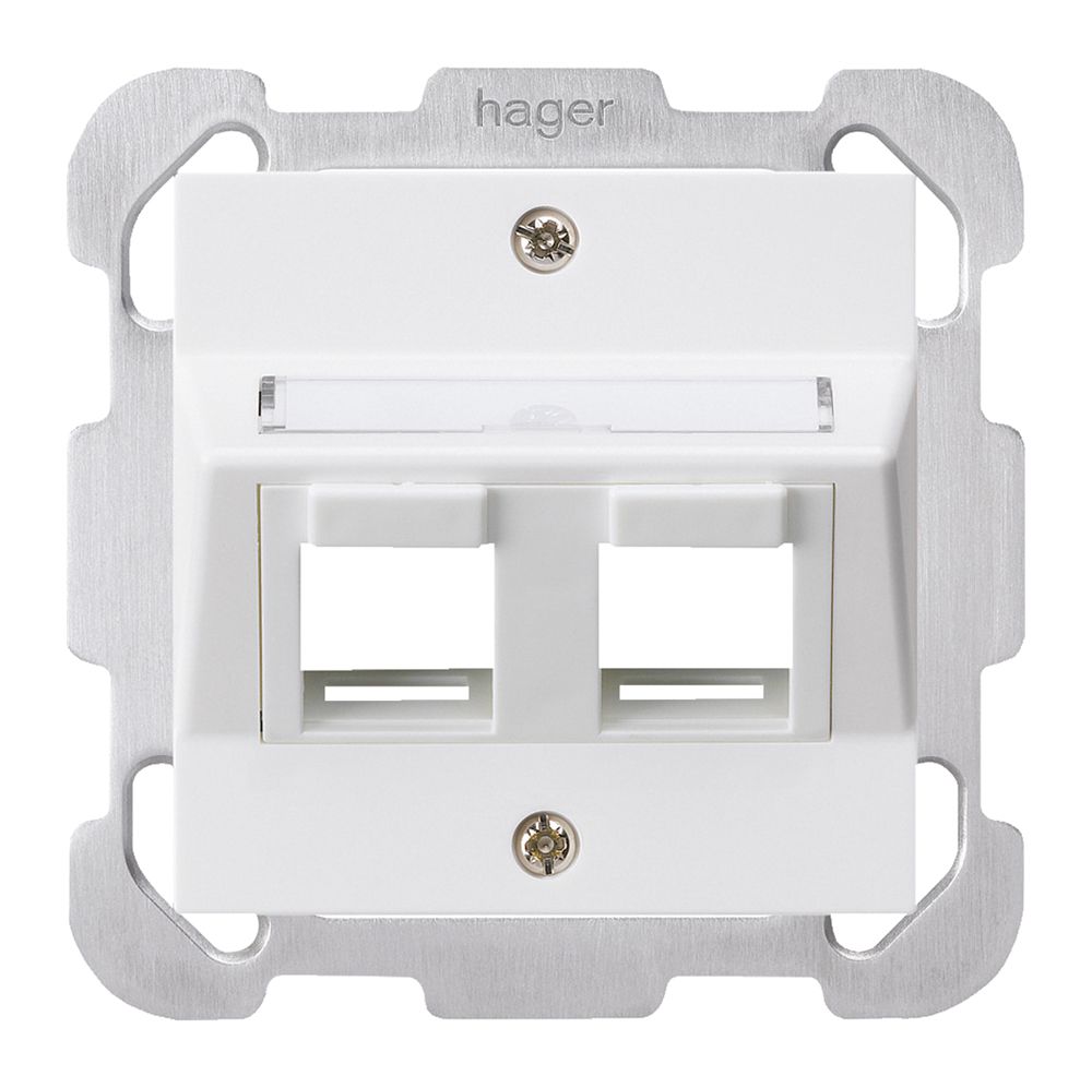 Kit de montage ENC kallysto 2×Keystone blanc avec plaque de fixation