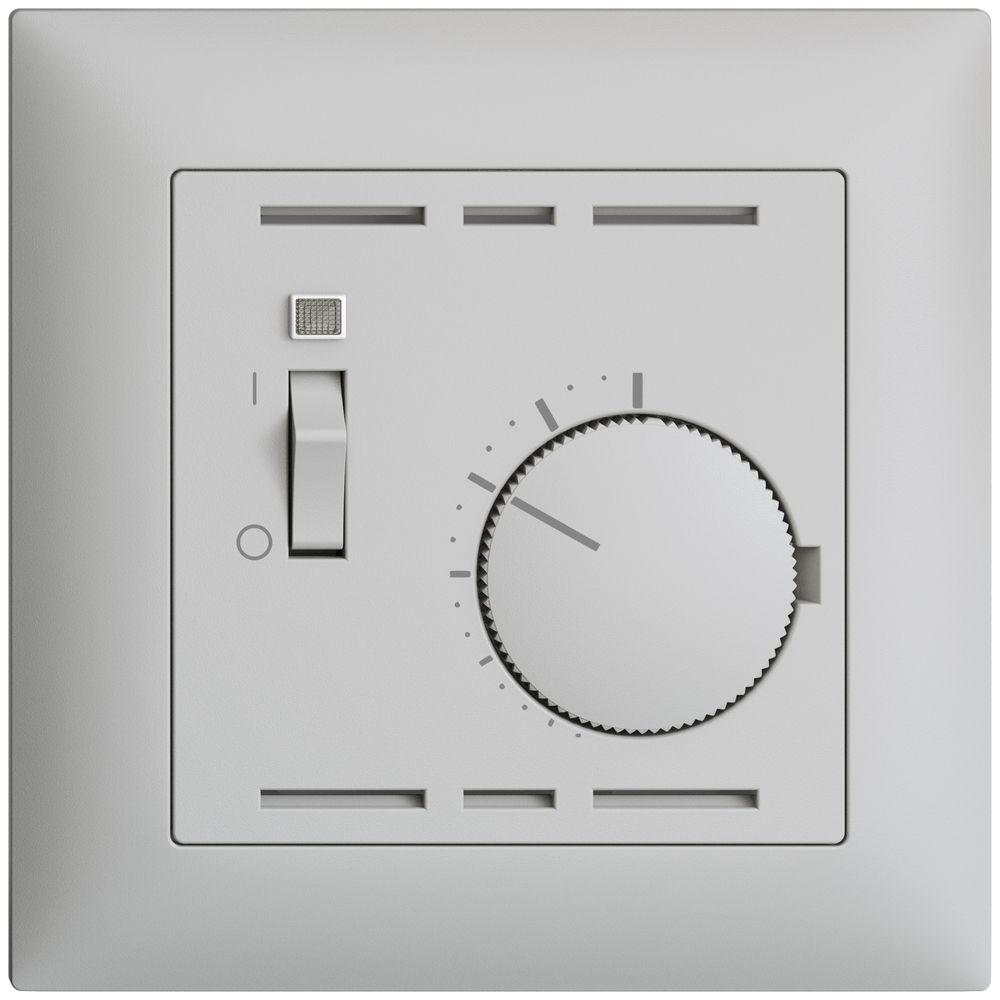 Thermostat d'ambiance ENC EDIZIOdue gris clair, avec interrupteur