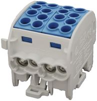 Blocco ripartizione tipo C 4×35/4×25mm² 125A Alu-CU blu