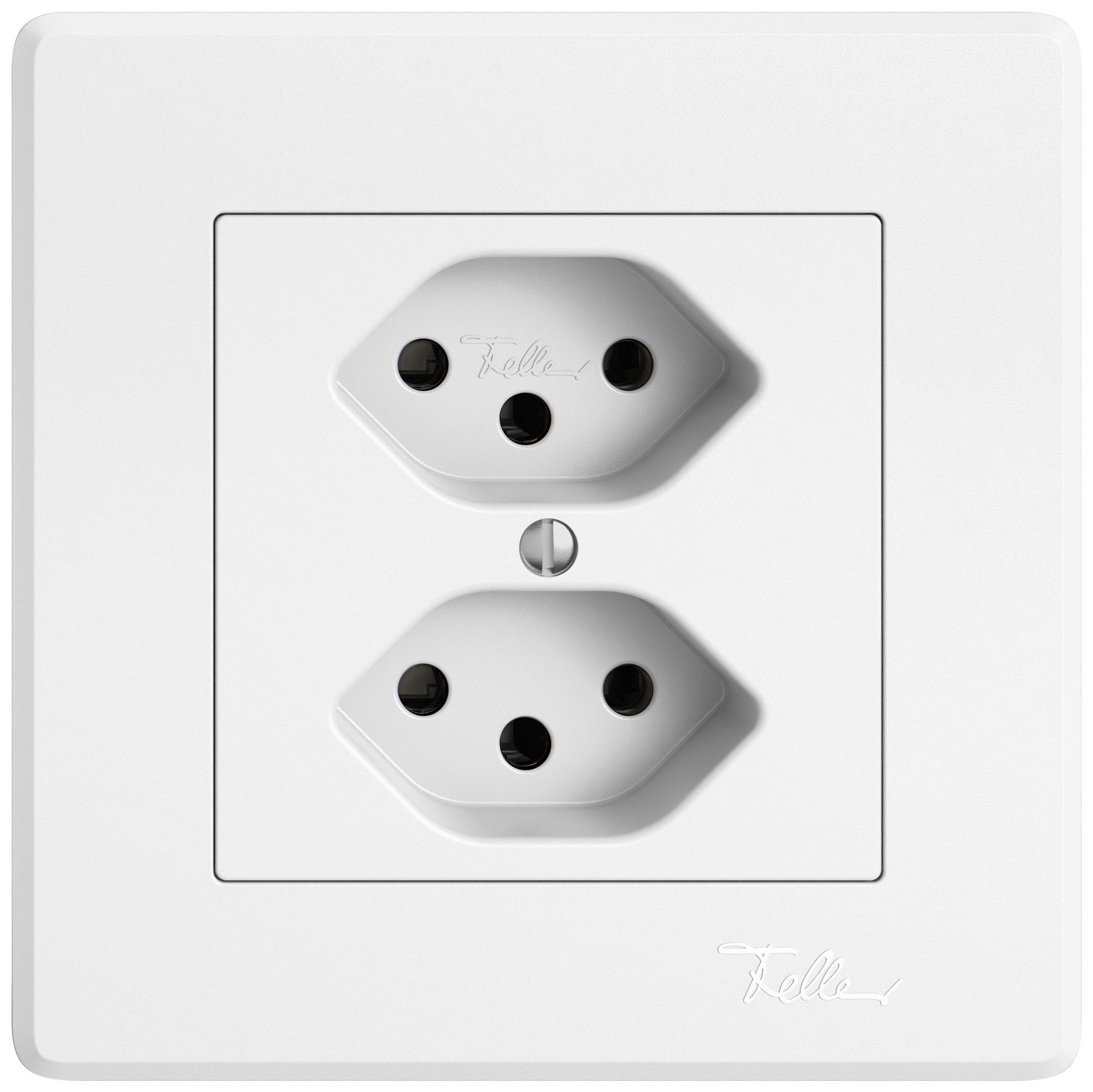 UP-Steckdose EDIZIO.liv SNAPFIX® 2×T13 ws