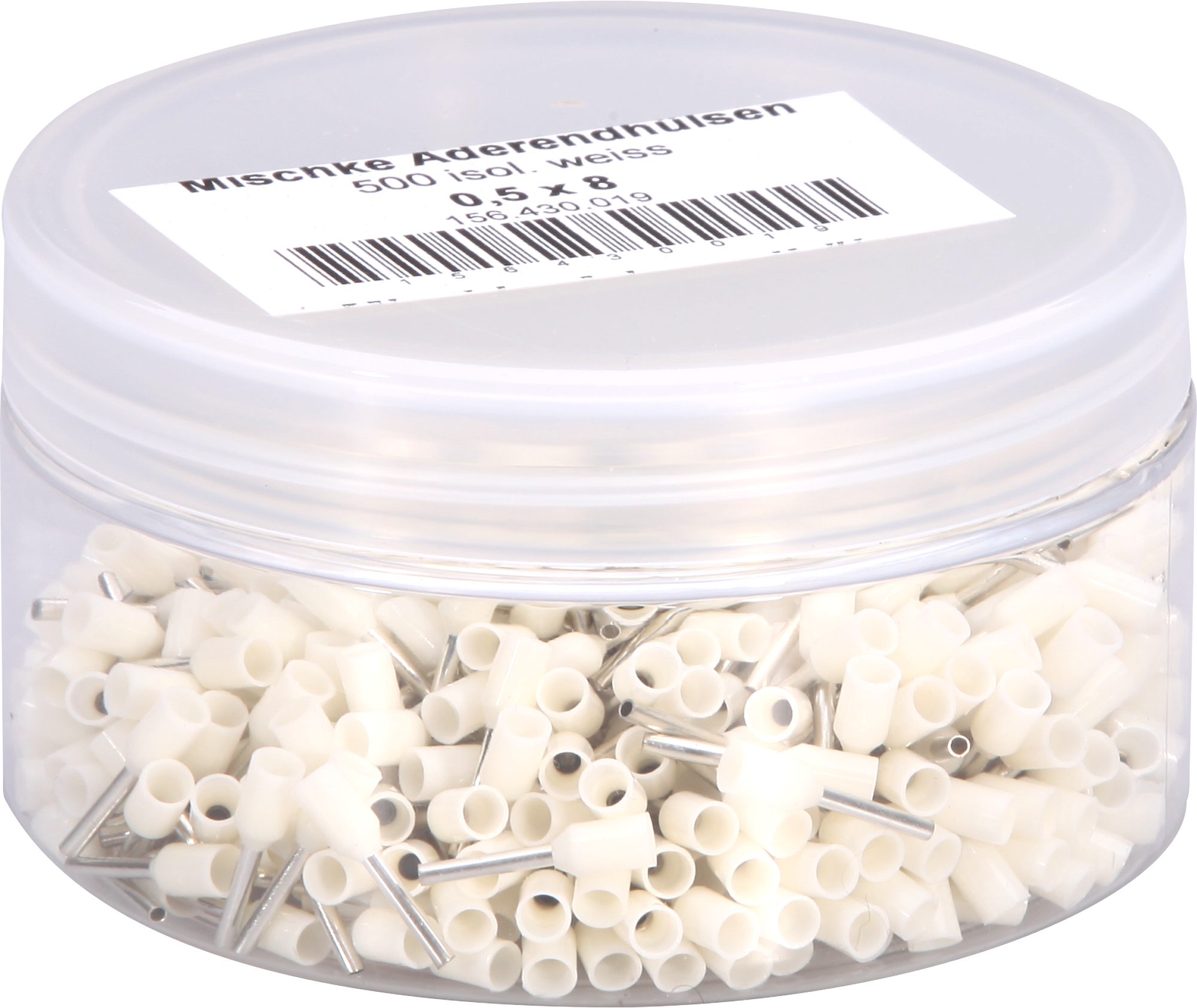 Embout de câble Mischke IE 0.5mm²/8mm Cu-étamé isolé blanc