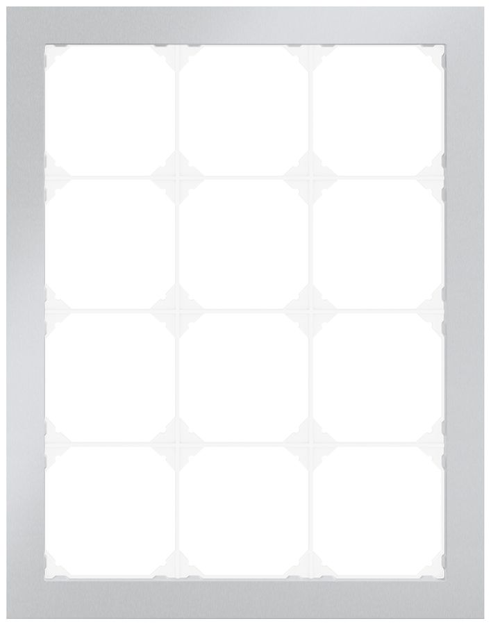 UP-Abdeckrahmen EDIZIO.liv prestige SNAPFIX® 4×3 214×274mm Al
