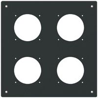 UP-Montageplatte robusto 2×2 Aluminium, schwarz