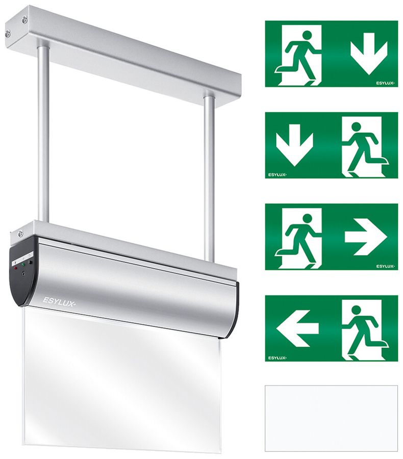 Notleuchte ESYLUX SLD EL LED IR 230V 3W IP40 3h Aluminium Pendelmontage