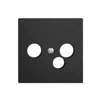 Placca frontale EDIZIOdue nero per presa di data per R/TV