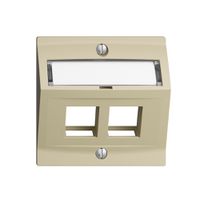 Kit de montage Edue F, avec capot de sortie oblique, pour 2×Keystone, vanille