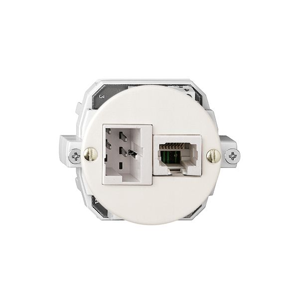Einsatz zu UP-Anschlussdose xDSL RJ45/TT83 weiss ITplus mit Filter
