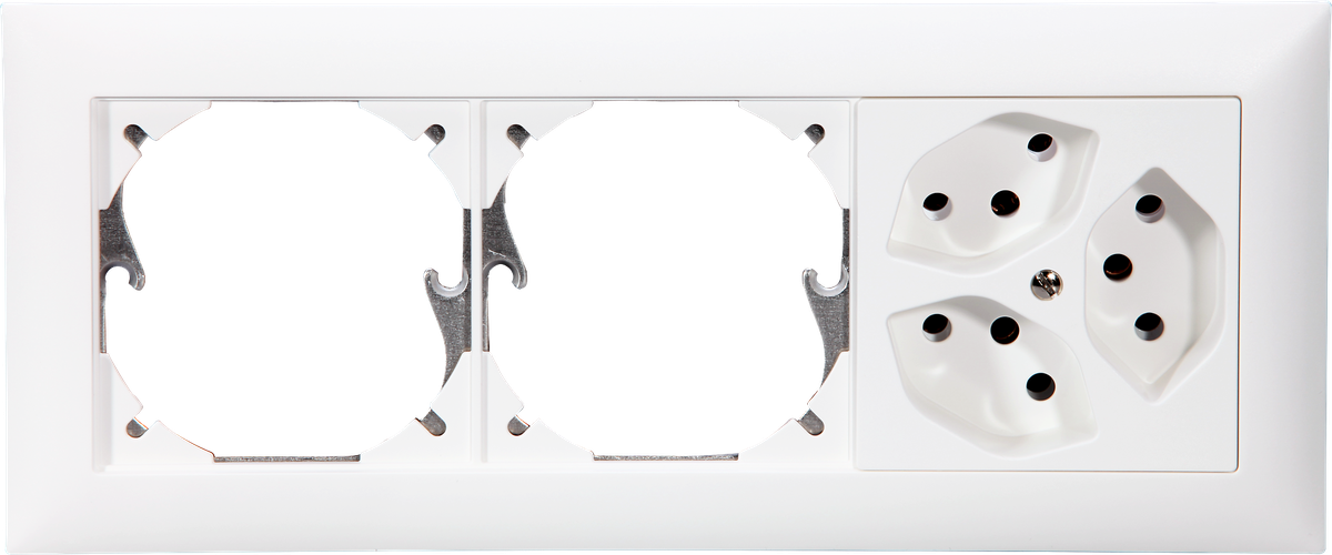 UP-Kombination Edue 1x3, Leer + Leer + 3xT13, ws