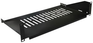Geräteträger 19" VALUE 2HE 440×250mm max. 15kg Stahl schwarz