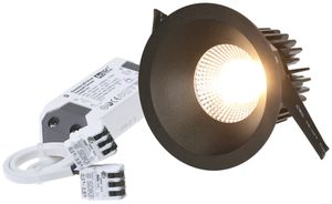 Spot LED INS ATMO 80 10.5W 230V 960lm 3000K foro Ø80mm nero 38° IP44