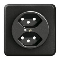 UP-Frontset FH 2×T13 schwarz 86×86mm mit Linse