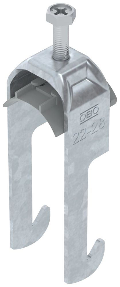 Fixation rapide BET 2056 pied à W mat.synthétique 22…28mm 1×câble acier Zn-ch-im