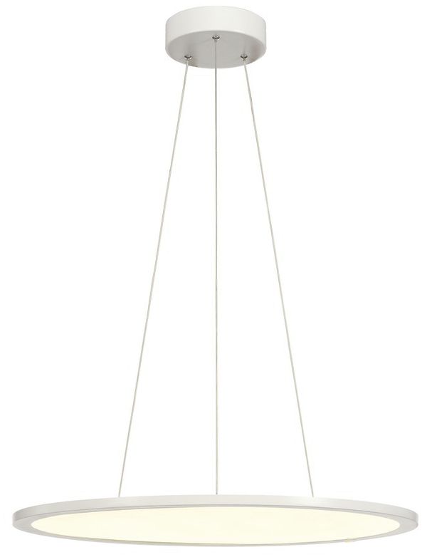 LED-Pendelleuchte SLV PANEL 60 ROUND DALI 43W 3150lm 3000K Ø600×32mm weiss