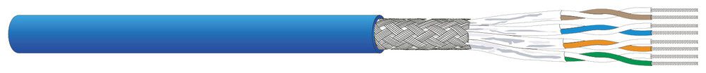 Câble informatique Dätwyler CU 7702 4P S/FTP CAT7 AWG26 FRNC/LSZH Dca bleu