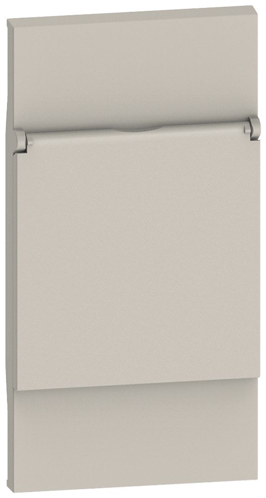 Cache Living Now 2 modules pour prise Schuko/FR/BE a.couvercle rabattable sand