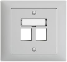 EB-Montageset EDIZIOdue FKE, Geradeauslass, für 2×Keystone, hellgrau