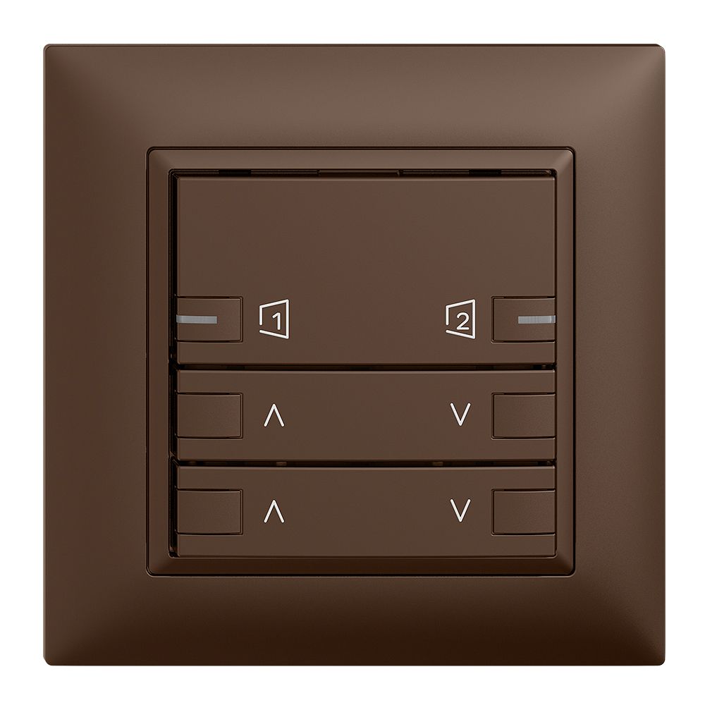 UP-Frontset EDIZIOdue zeptrionAIR Motor 2K S1/S2 mit LED coffee