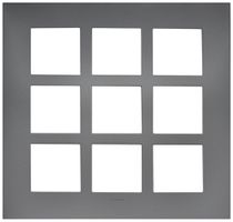 En-tête ENC Legrand Arteor 3×3 horizontal et vertical 213×213mm Magnesium